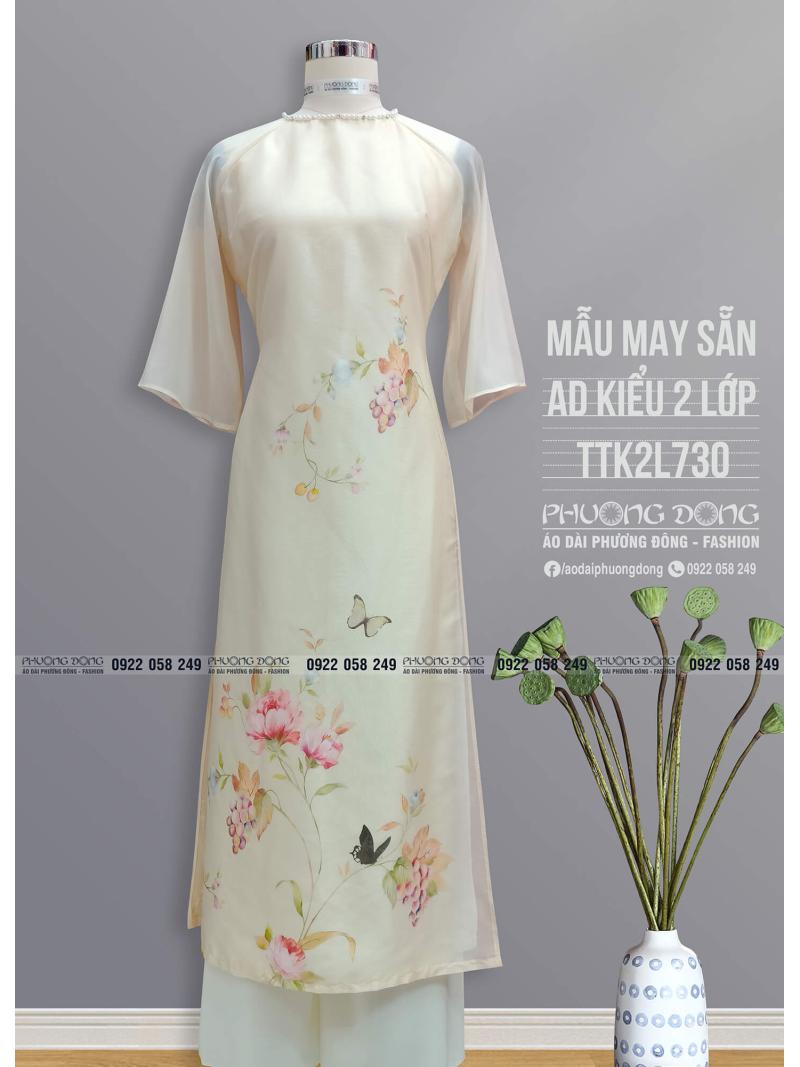 Áo Dài Phom Trẻ 2 Lớp 4 Tà TTK2L730